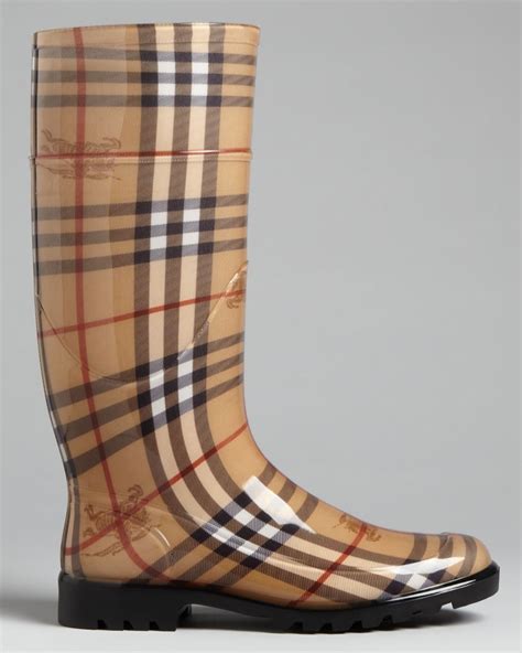 burberry rain boots dillards|Burberry haymarket rain boots.